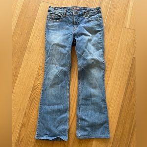 Vintage Paris Blues Low Rise Flare Leg Jean Light Blue